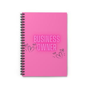 Pink Business Owner Notebook