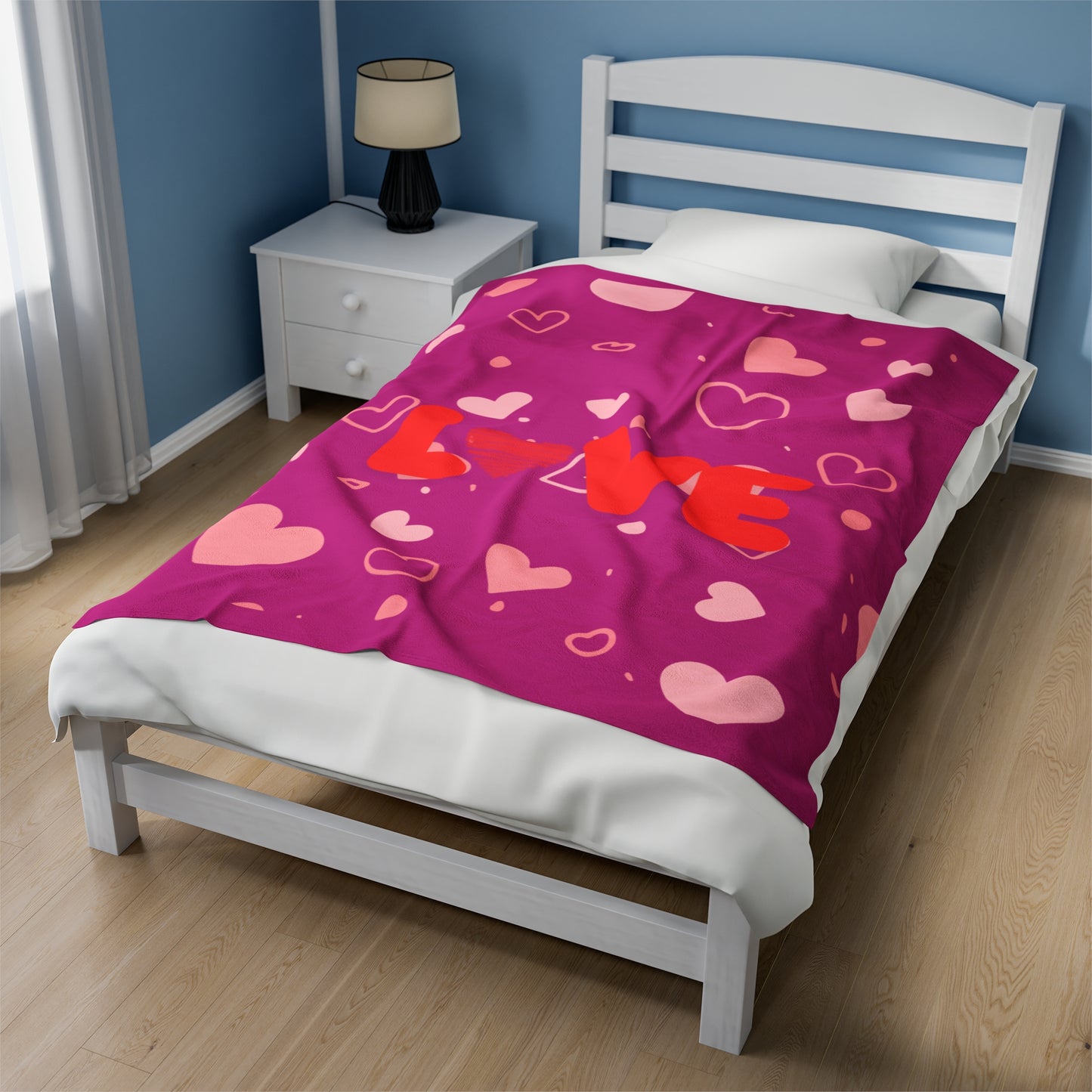 LOVE Velveteen Plush Blanket