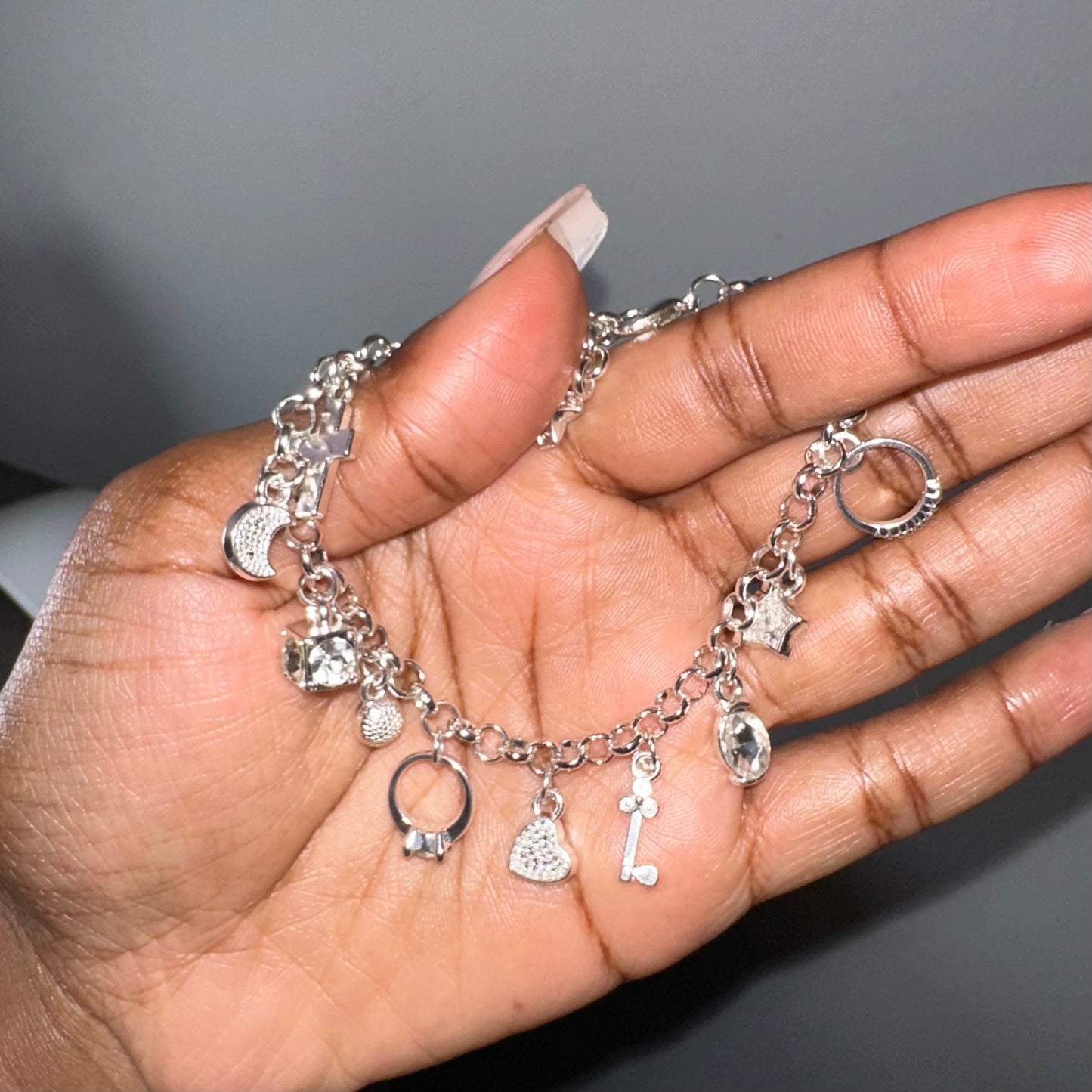 Silver All Charm Bracelet